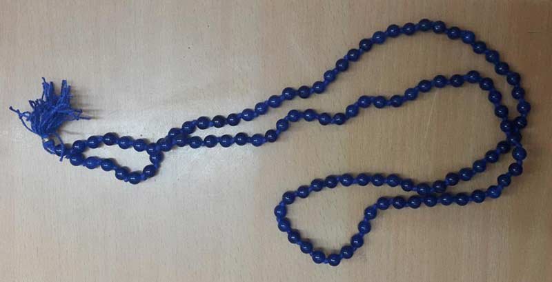 Blue Agate Bead Mala