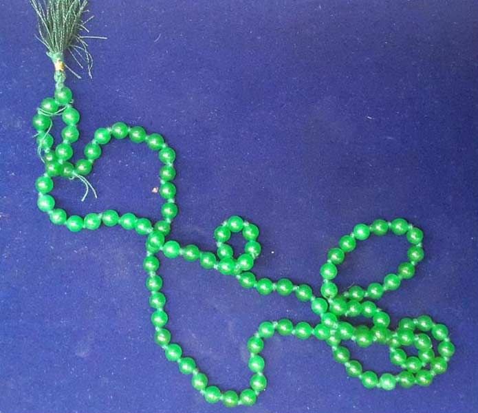 Green Agate Bead Mala