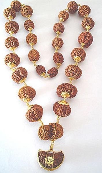 Java Rudraksha Mala with Golden Cap