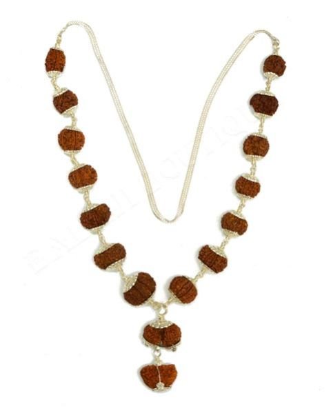 Java Rudraksha Mala with Silver Cap
