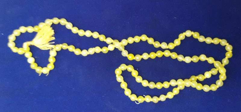 Yellow Agate Bead Mala