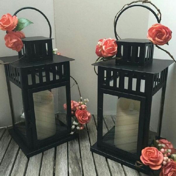 Black Iron Candle Hanging Lantern