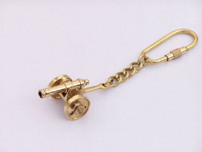 Brass Cannon Keychain