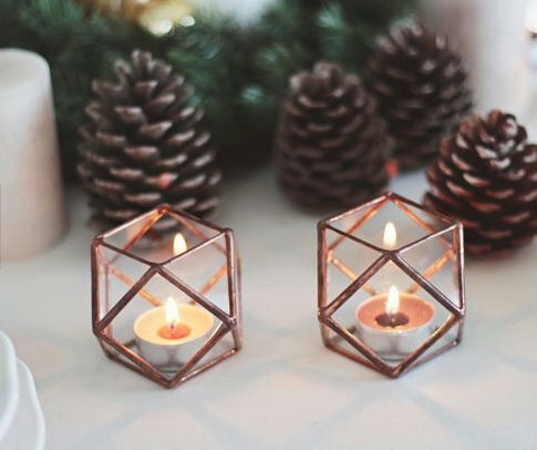 Brass Glass Candle Hanging Lantern