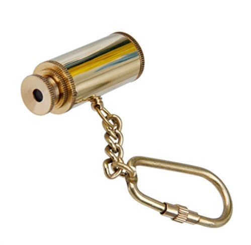 Brass Telescope Keychain