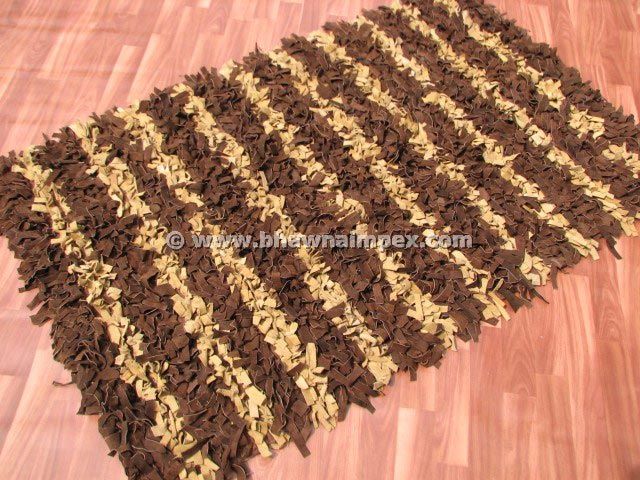 Ambositria Leather Shaggy Rug
