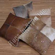 Leather Cushion Cover-Large Blocks