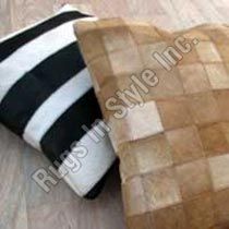 Leather Cushion Cover-Stripe & Blocks