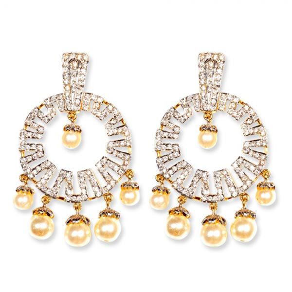 Diamond Glitter Pear Earrings