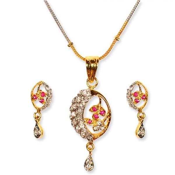 Half Leaf Pendant Set
