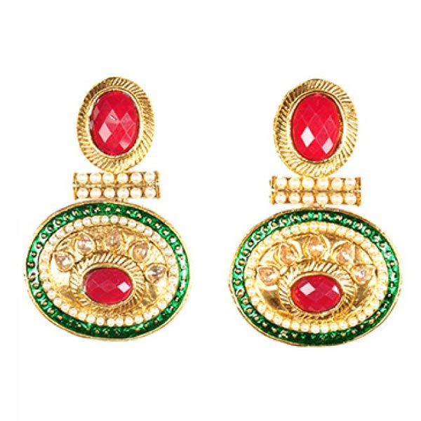 Lal Kila Moti Earrings