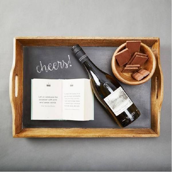 Wooden & Metal Tray (Item 601)