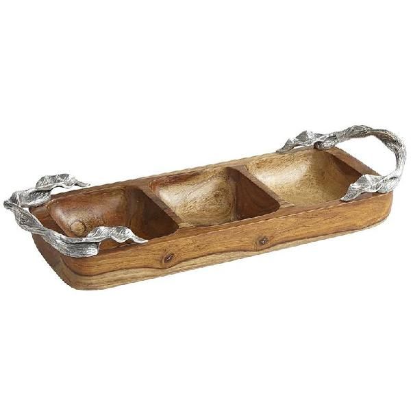 Wooden & Metal Tray (Item 604)