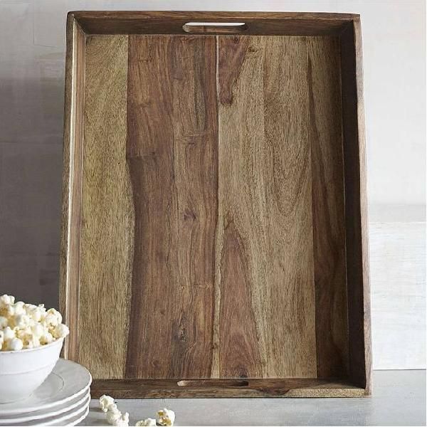 Wooden & Metal Tray (Item 605)