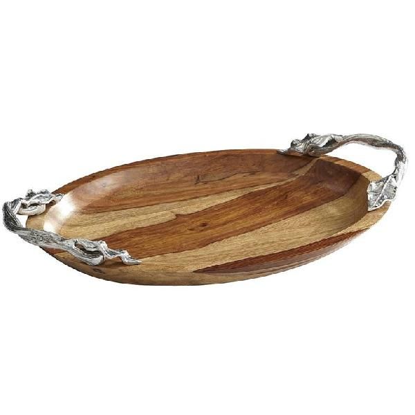 Wooden & Metal Tray (Item 607)