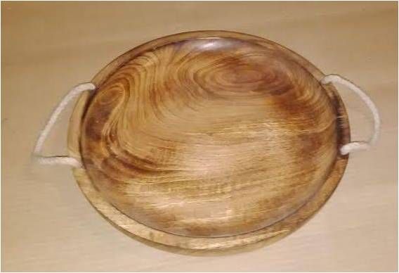 Wooden & Metal Tray (Item 610)