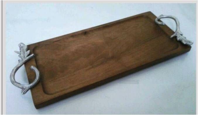 Wooden & Metal Tray (Item 612)
