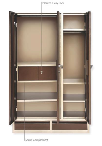 3 Door Premium Steel Almirah 02