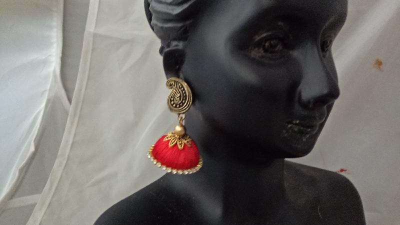 Silk Thread Jhumka 02