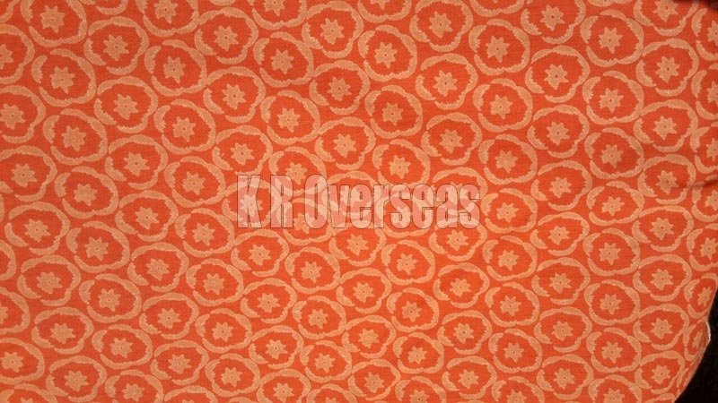 Iromono Orange Printed Cotton Fabric