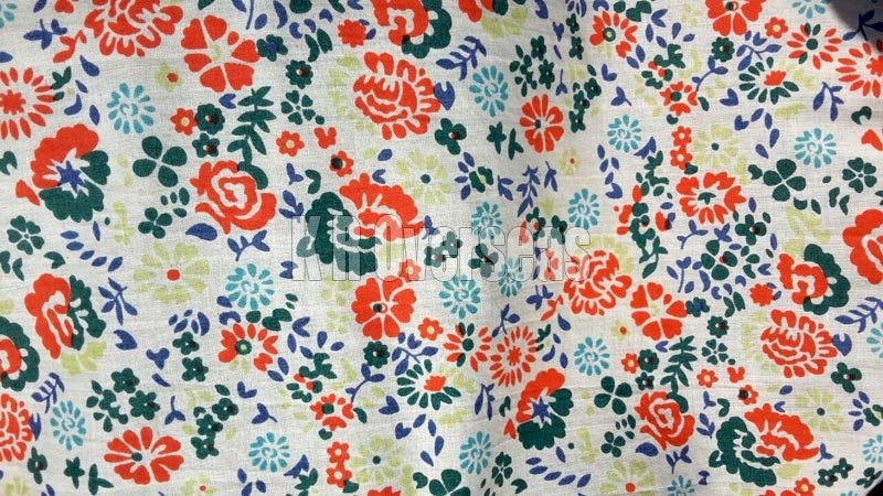 Zadie Natural Printed Cotton Fabric