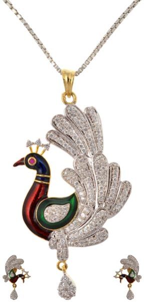 American Diamond Pendant Set (wjp03)