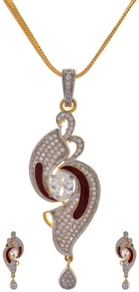 American Diamond Pendant Set (wjp06)