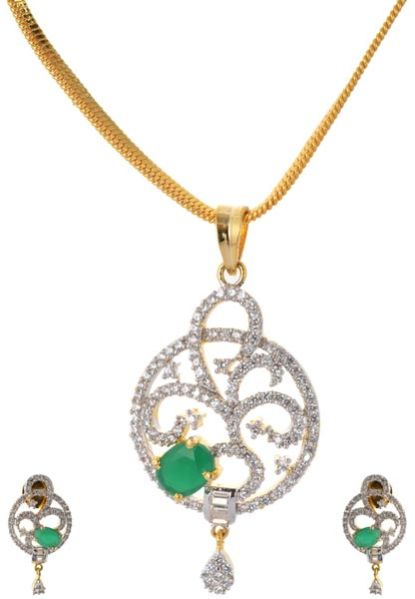 American Diamond Pendant Set (wjp12)