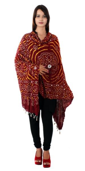 Bandhani Maroon