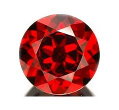 Round Cut Red Garnet Gemstone