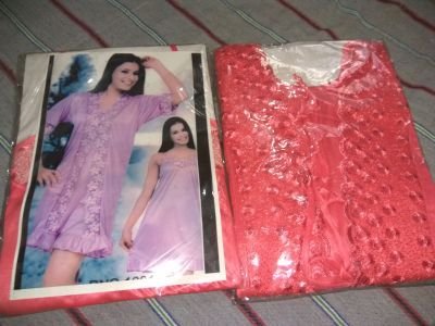 Satin Two Piece Nighty (A-27)