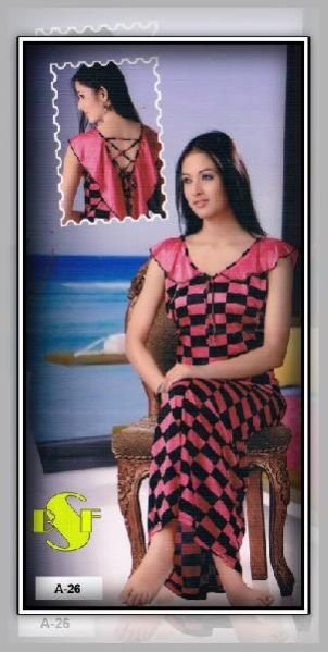 Silk Long Nighty (A-26)