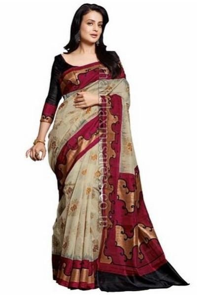 A - Vipul Minakari Silk Saree (11447 _Red) - 1090