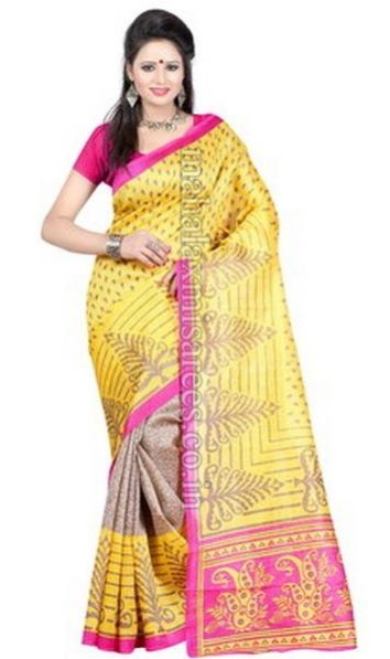 F - Anju Sarees Printed Banarasi Banarasi Silk Sari - 399
