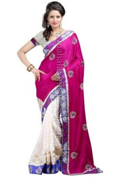 F - Anoha Embriodered Fashion Velvet, Brasso Sari - 1799