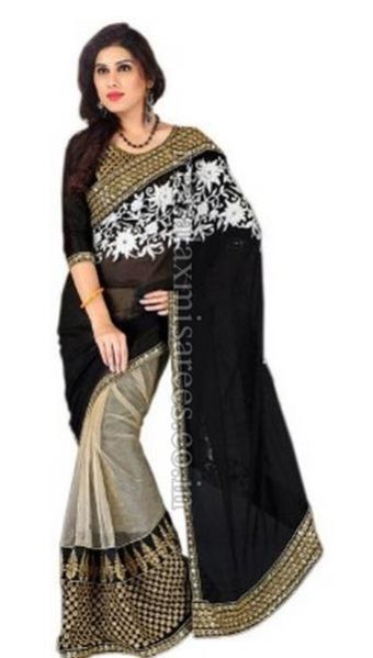 F - Asopalav Embriodered Bollywood Tissue Sari - 1349