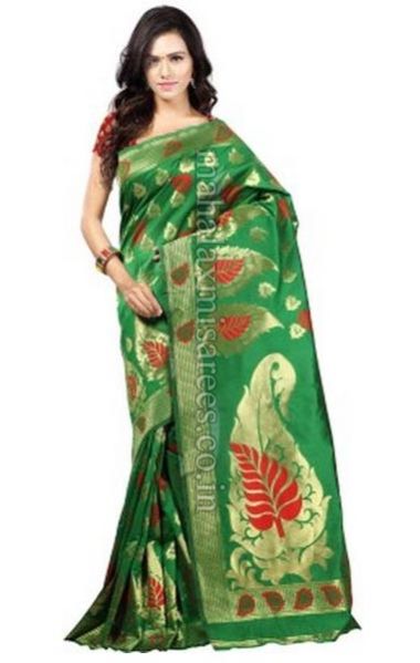 F - Azara Lifestyle Solid Banarasi Banarasi Silk - 1375