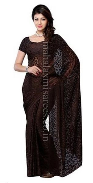 F - Diva Fashion Printed Daily Wear Brasso Sari - 1349