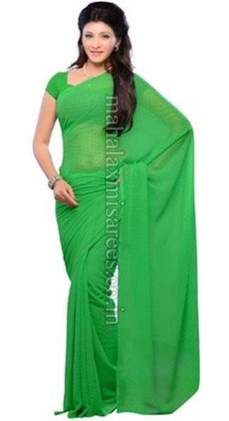 F - JTInternational Solid Fashion Jacquard Sari - 1349 ()