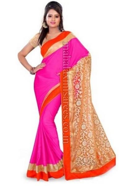 F - Matindraenterprise Self Design Bollywood Handloom Brasso Sari - 954
