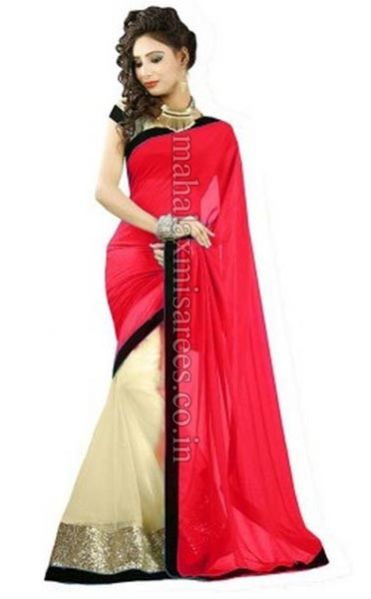 F - Surati Plain Bollywood Banarasi Silk Sari - 1349