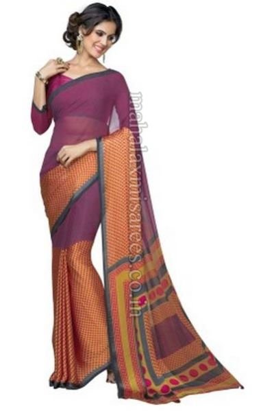 F - Suvastram Polka Print Fashion Crepe - 1017