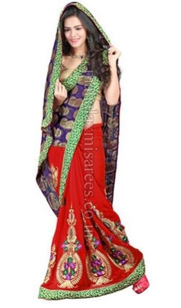 F - V Star Self Design Fashion Viscose Sari - 1359