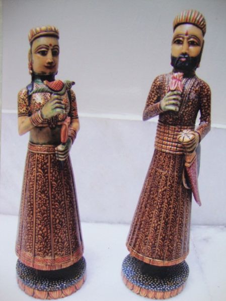 Bone Painted King  & Queen