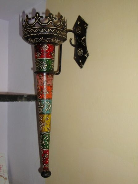 Iron Painted Mashal Candle Stand