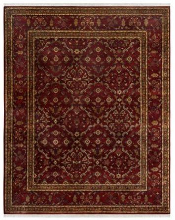 Agra Red Hand Knotted Woolen Carpets