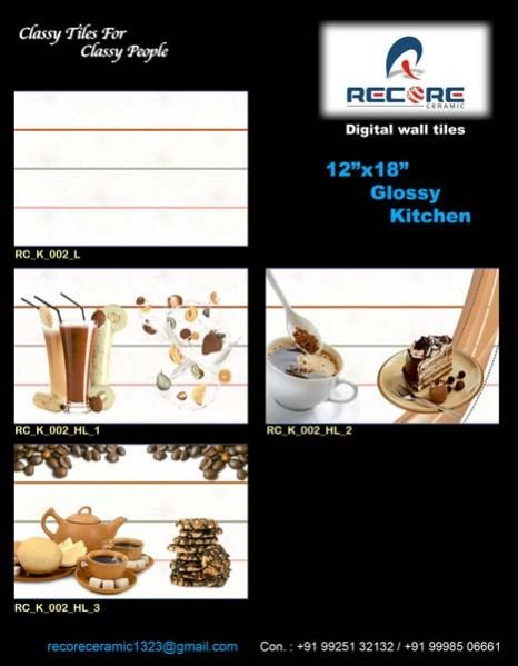 12x18 Glossy Series Kitchen Wall Tiles (RC_K_002)