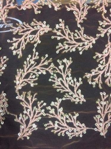 Embroidered Floral Fabric 01