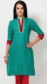 Ladies Plain Cotton Kurti 01