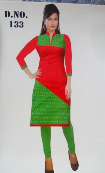 Ladies Plain Cotton Kurti 02
